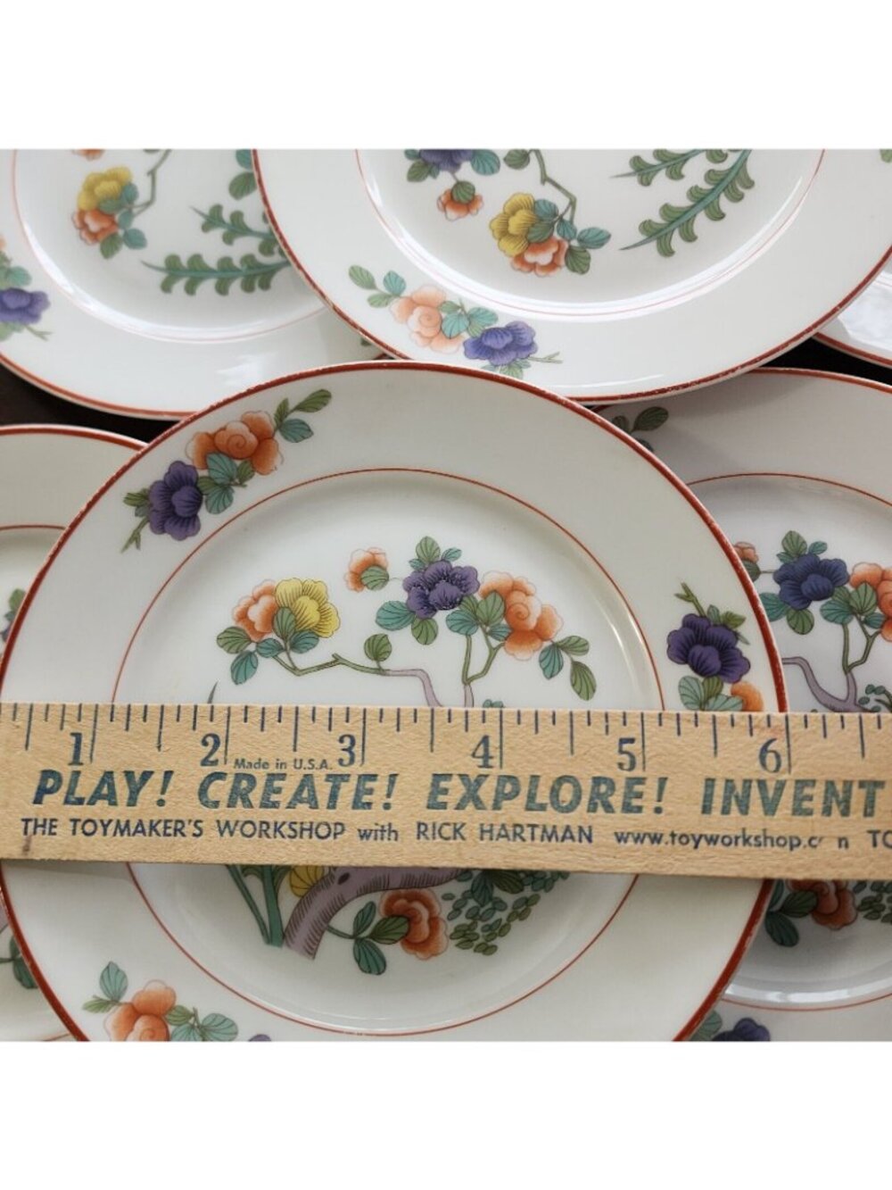 6 Rosenthal Indian Tree Bread Plates Antique 1923 Selb Bavaria vintage Floral Sa - Picture 7 of 14
